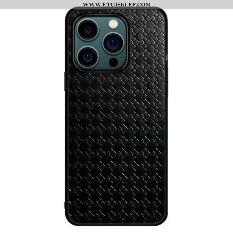 Etui do iPhone 14 Pro Tkana Sztuczna Skóra